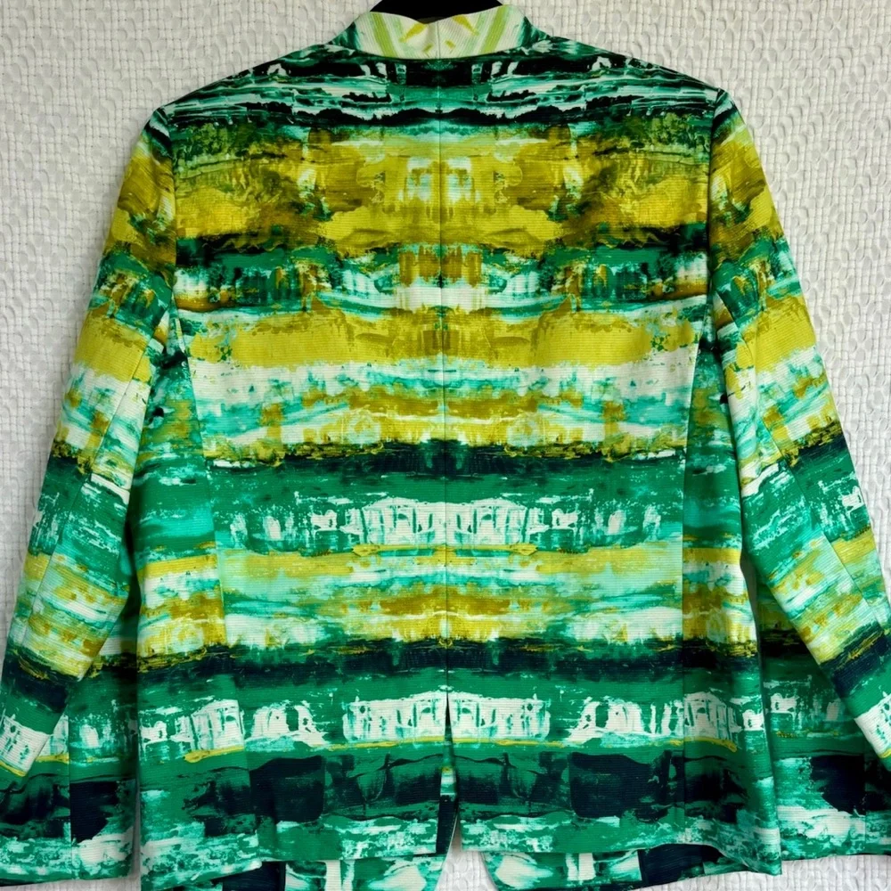 Lafayette 148 New York Lilith Blazer in Aquarium Green Sz 10